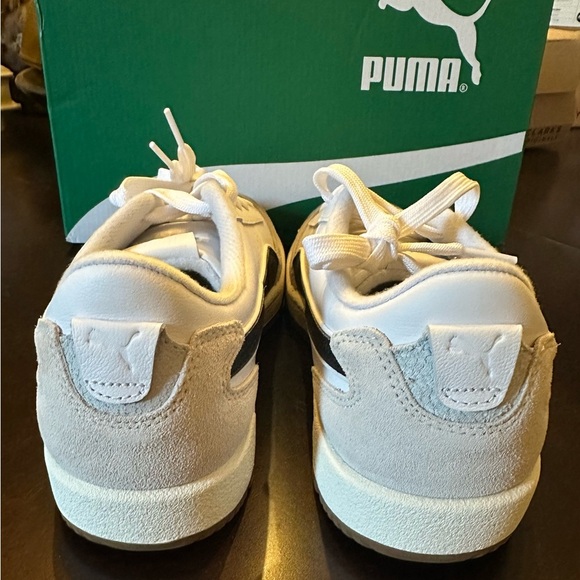 NIB Puma Premier Court Sneakers 8 White Black Warm White - Picture 10 of 13